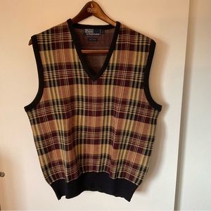 Men’s cotton sweater vest. 100% cotton. Polo by Ralph Lauren.